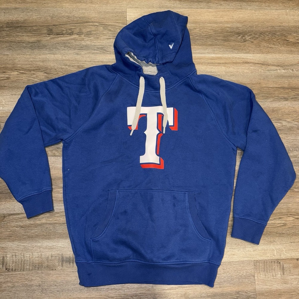 Texas Rangers Antigua Victory Pullover Hoodie MLB Blue Sweatshirt Men's Size L